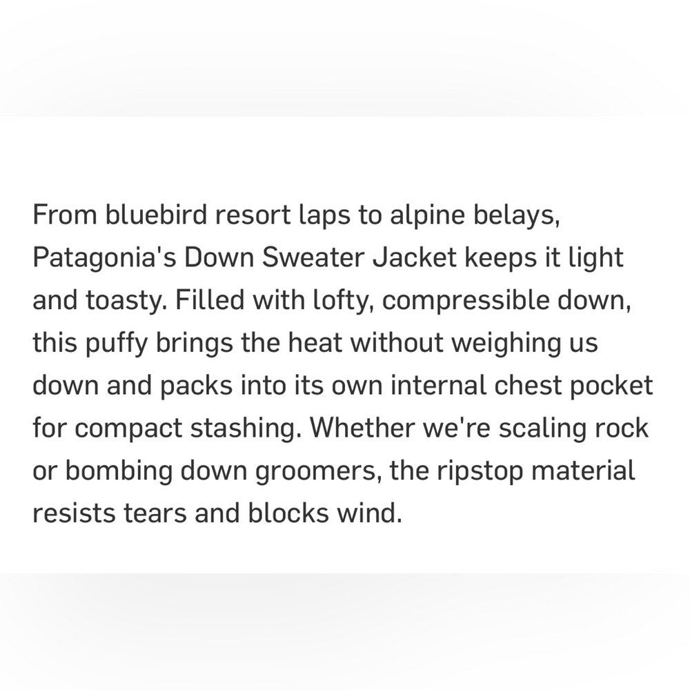 Patagonia Hi-Loft Down Filled Puffer Jacket Blue , size M - Picture 10 of 11